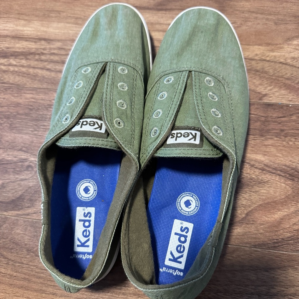 Keds Women’s Olive Green Slip-on Shoes